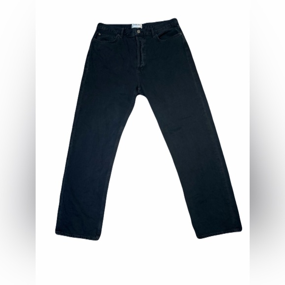 Agolde Denim - AGOLDE women’s black wash jeans size 31, 30.5” inseam high waist lose fit
